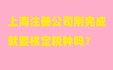 上海注冊公司剛完成就要核定稅種嗎？